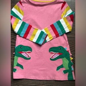 Mini Boden pink Dino dress size 5/6